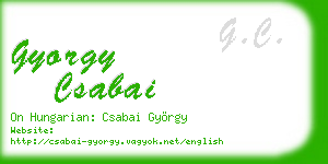 gyorgy csabai business card