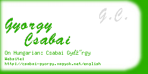 gyorgy csabai business card